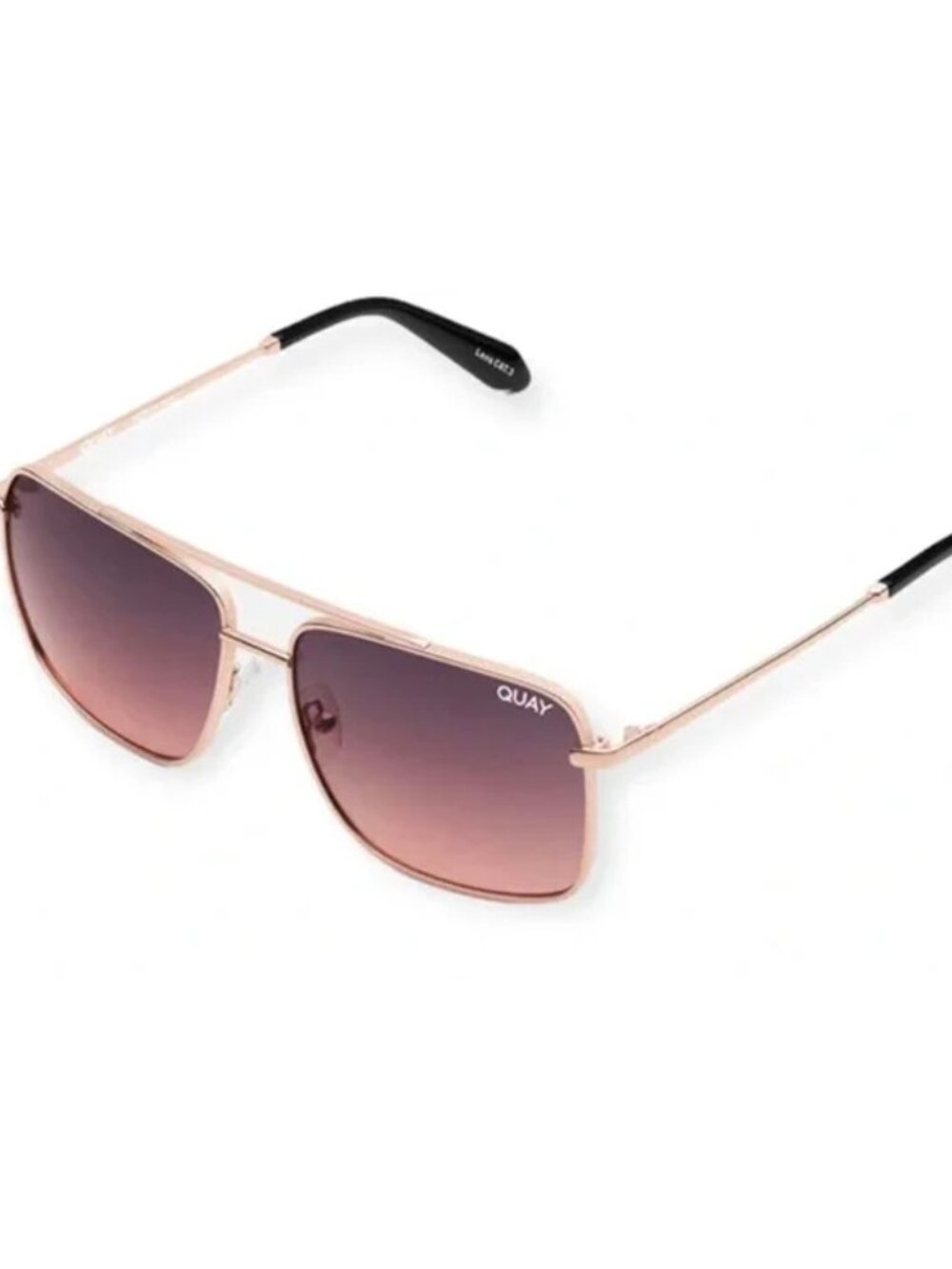 QUAY Hot Take Sunglasses – Rose Gold Frames – Pink to Smoke Lenses - NWT